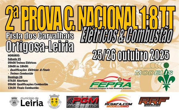2ª Prova do Campeonato Nacional  1/8 TT 2025 (Elétricos e Combustão)